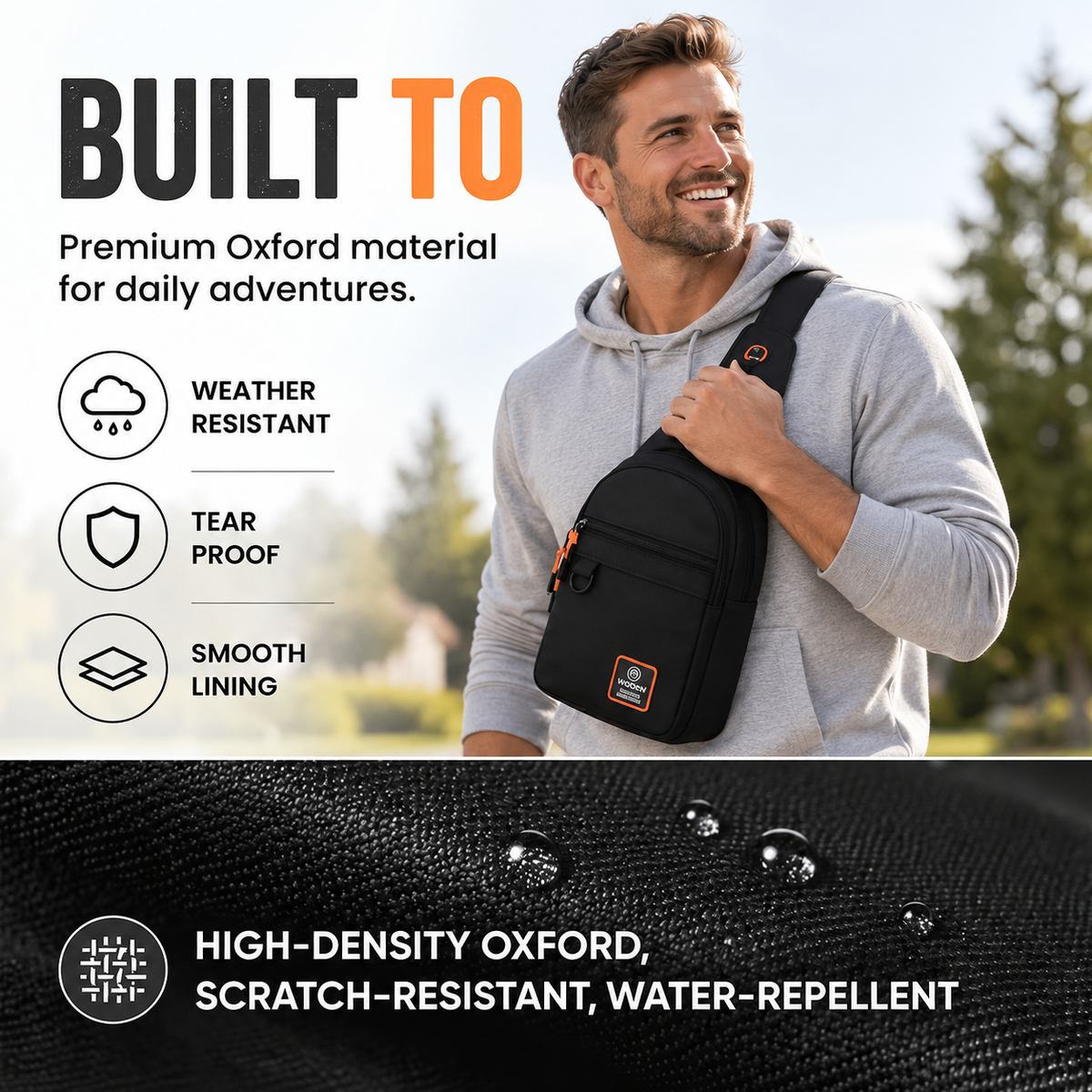 Men's Business Chest Bag Multi-layer One Shoulder Crossbody Bag