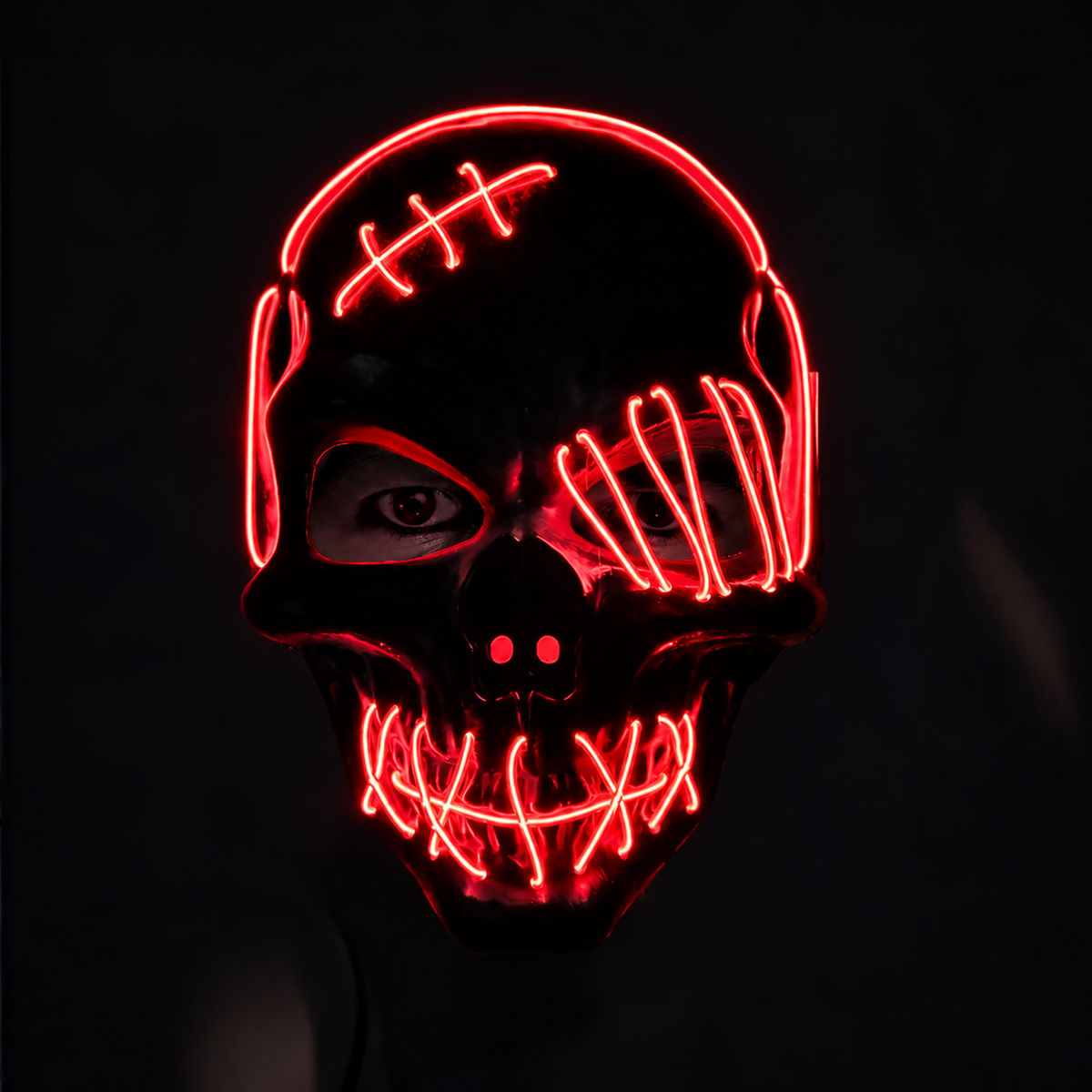 Ultimate Scary Skull Mask – LED Halloween Costume & Decoration