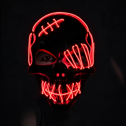 Ultimate Scary Skull Mask – LED Halloween Costume & Decoration